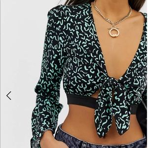 ASOS Small long sleeve crop top